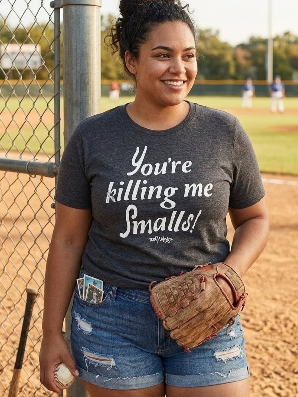 Plus Size Womens'You're Killing Me Smalls!' Graphic Tee - Charcoal